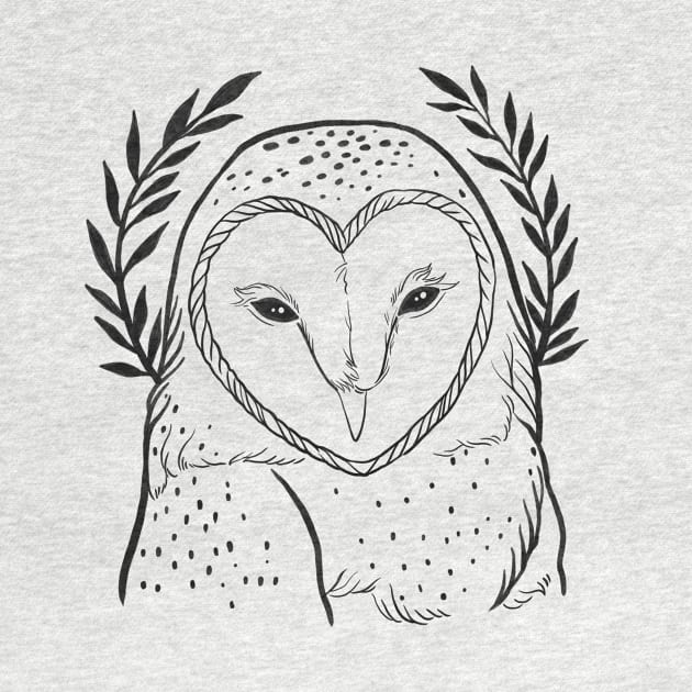 Night Owl Line Art by Ley Guth Art
